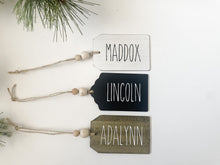 Load image into Gallery viewer, Personalized Wooden Stocking Tag