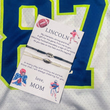 Load image into Gallery viewer, Personalized You &amp; Me Football Bracelet Set