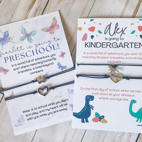 Personalized First Day Of School Bracelets For You & Me