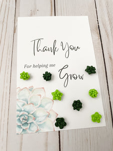 "Thank You for helping me Grow" Magnet Set