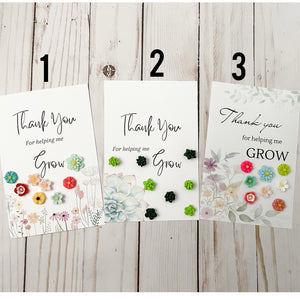 "Thank You for helping me Grow" Magnet Set